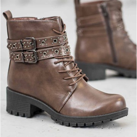 SHELOVET Trabajadores atados marrón 1