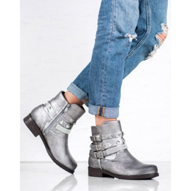 Forever Folie Botas de plata gris 4