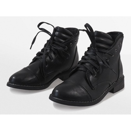 Botas negras con cordones LA-12 negro 4