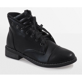 Botas negras con cordones LA-12 negro 1
