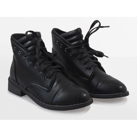 Botas negras con cordones LA-12 negro 3