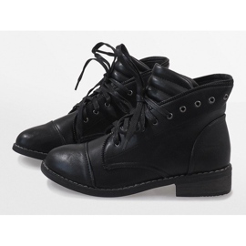 Botas negras con cordones LA-12 negro 5