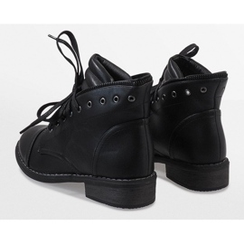 Botas negras con cordones LA-12 negro 6