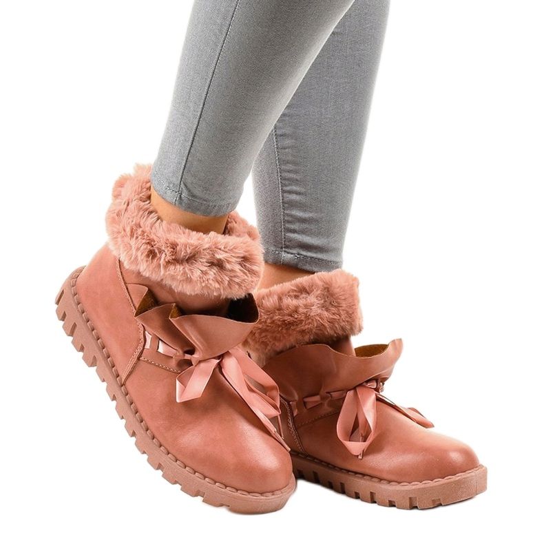 Zapatillas de deporte rosa aisladas con cremallera 428-6 1