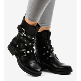Botas altas negras decoradas con 88093 negro 2