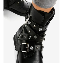 Botas altas negras decoradas con 88093 negro 5