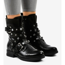 Botas altas negras decoradas con 88093 negro 1 Botas altas negras decoradas con 88093 negro 1