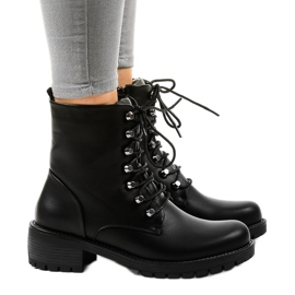 Botas militares negras aisladas K-9922 negro 2