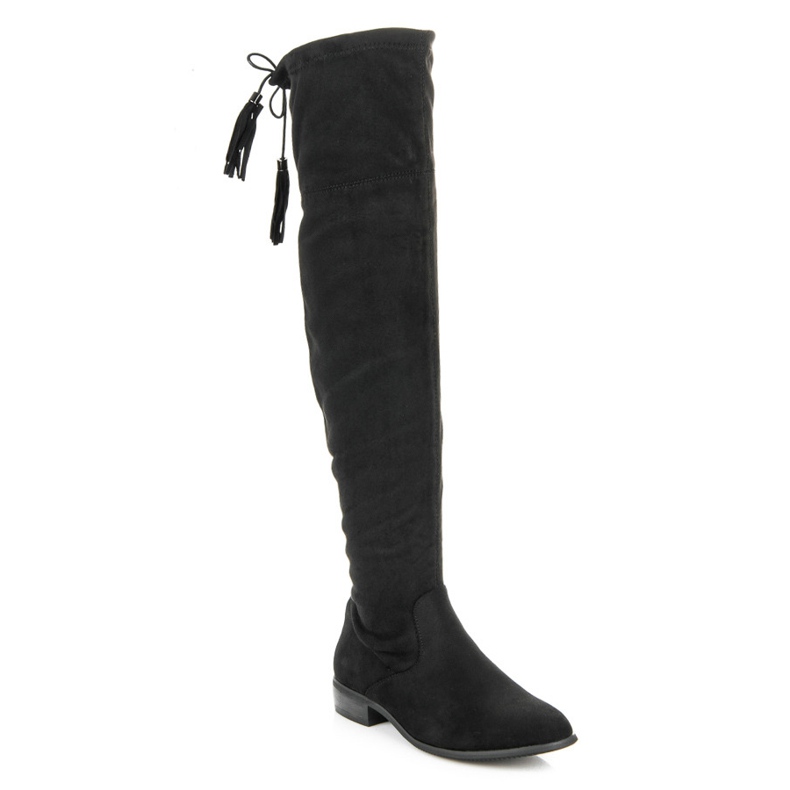 Yes Mile Botas mosqueteras con flecos negro 1 Yes Mile Botas mosqueteras con flecos negro 1