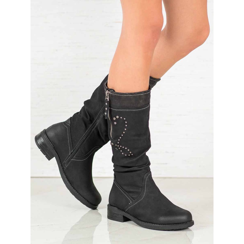 SHELOVET Botas planas negro 1