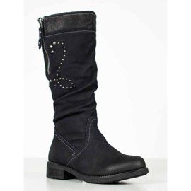 SHELOVET Botas planas negro 3