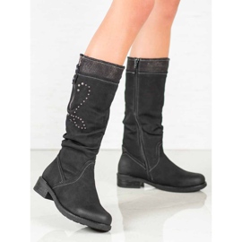 SHELOVET Botas planas negro 4