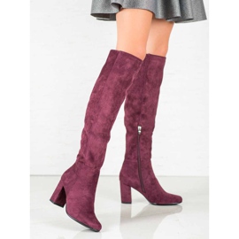 Goodin Botas de ante violeta 4