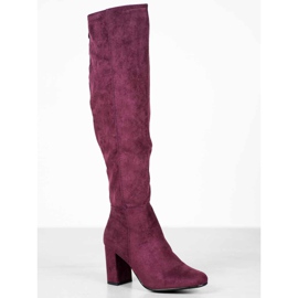 Goodin Botas de ante violeta 6