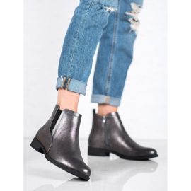 Sergio Leone Botines Chelsea plateados gris 4