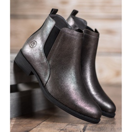 Sergio Leone Botines Chelsea plateados gris 1