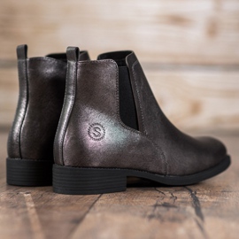 Sergio Leone Botines Chelsea plateados gris 5