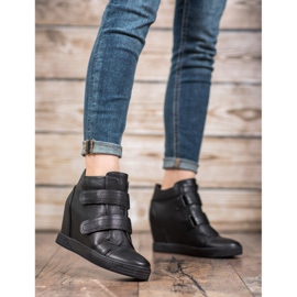 Sergio Leone Zapatillas de cuero ecológico negro 3