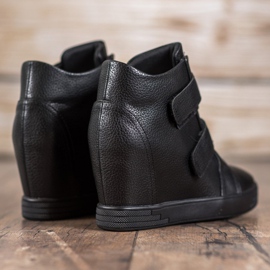 Sergio Leone Zapatillas de cuero ecológico negro 4