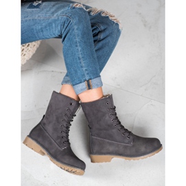 Super Me Botas grises con piel de oveja 4