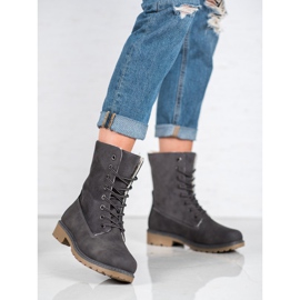 Super Me Botas grises con piel de oveja 5
