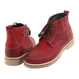 Botas de invierno con cordones Riko 888 rojo 4 Botas de invierno con cordones Riko 888 rojo 4