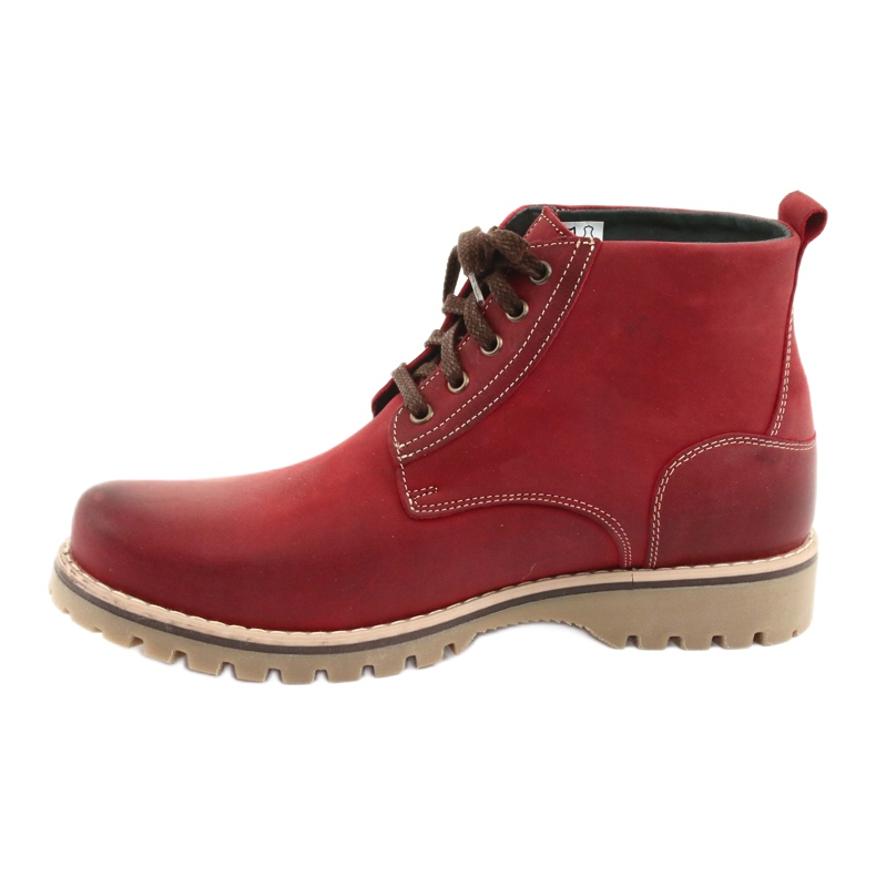 Botas de invierno con cordones Riko 888 rojo 2