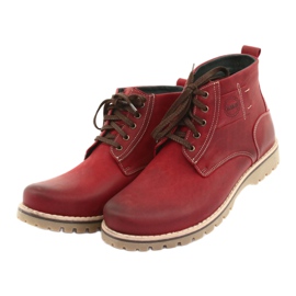 Botas de invierno con cordones Riko 888 rojo 3 Botas de invierno con cordones Riko 888 rojo 3