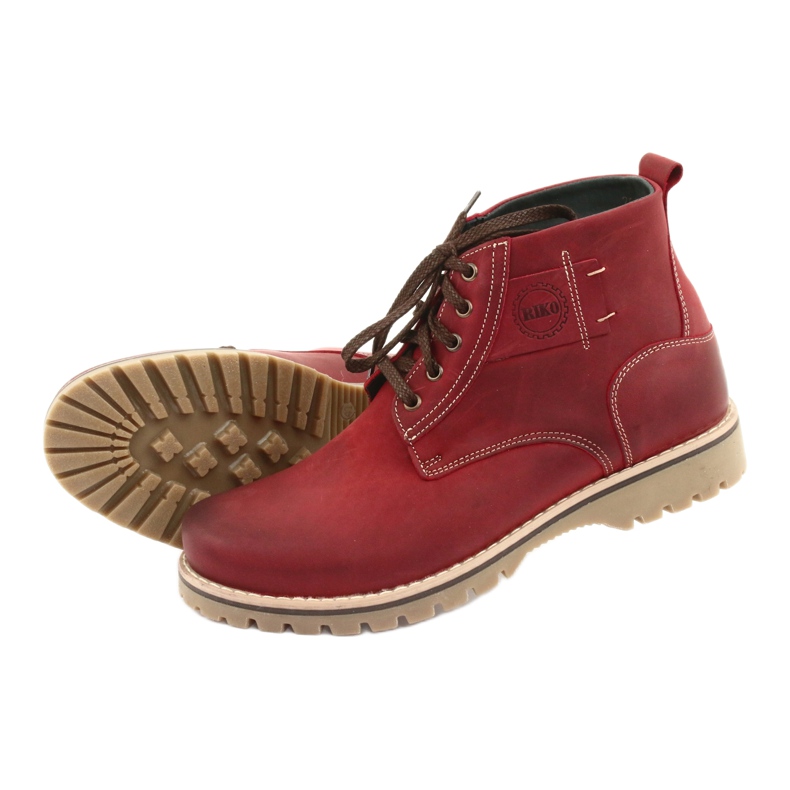 Botas de invierno con cordones Riko 888 rojo 5
