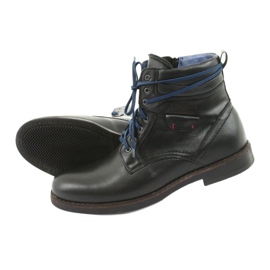 Nikopol Botas de cuero para hombres aisladas con una cremallera 700 negra negro 5
