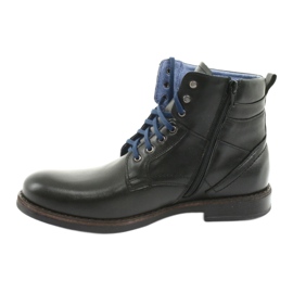 Nikopol Botas de cuero para hombres aisladas con una cremallera 700 negra negro 2