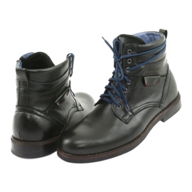 Nikopol Botas de cuero para hombres aisladas con una cremallera 700 negra negro 4