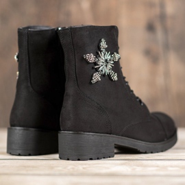 SHELOVET Botas de ante negras negro 2