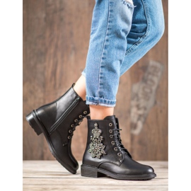 Lovery Botas con cristales negro 1