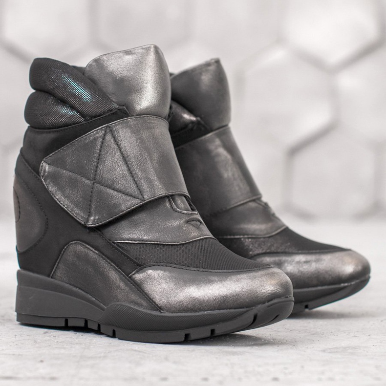 Sergio Leone Zapatillas Velcro gris 2