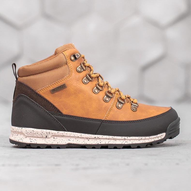 McKey Botas de cordones con piel de oveja marrón 1