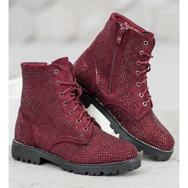 Sweet Shoes Botas de ante burdeos rojo 2 Sweet Shoes Botas de ante burdeos rojo 2
