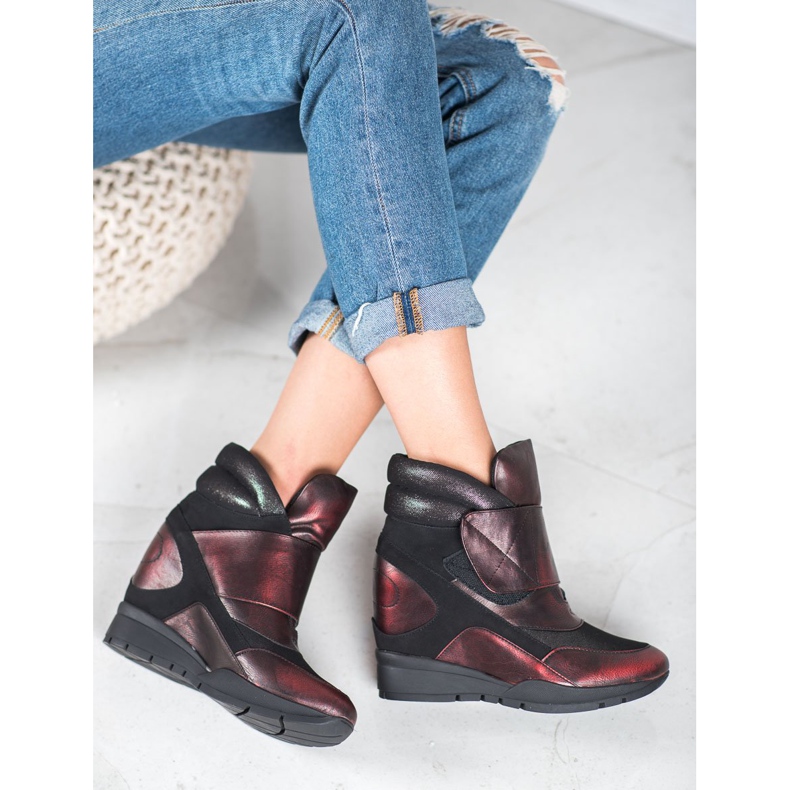 Sergio Leone Zapatillas Velcro rojo 2