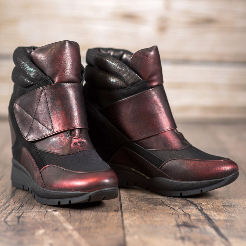 Sergio Leone Zapatillas Velcro rojo 1