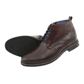 Botas de cuero en la cremallera Nikopol 702 marrón 5