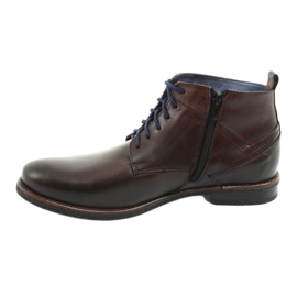 Botas de cuero en la cremallera Nikopol 702 marrón 2