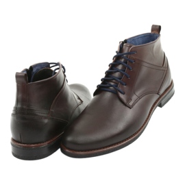 Botas de cuero en la cremallera Nikopol 702 marrón 4