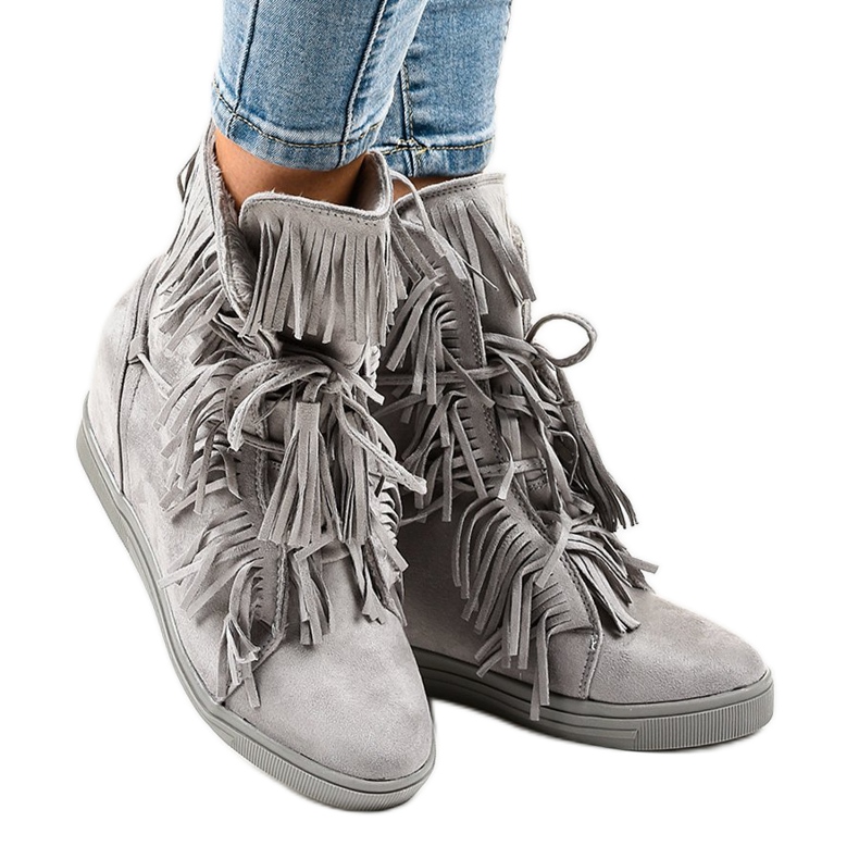 Zapatillas grises H6301A-26 1