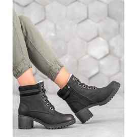 Goodin Botas cálidas de tacón alto negro 6