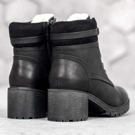 Goodin Botas cálidas de tacón alto negro 5