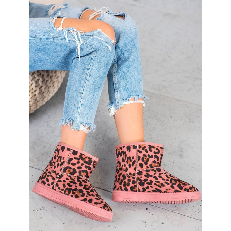 SDS Mukluki rosa con lunares 2