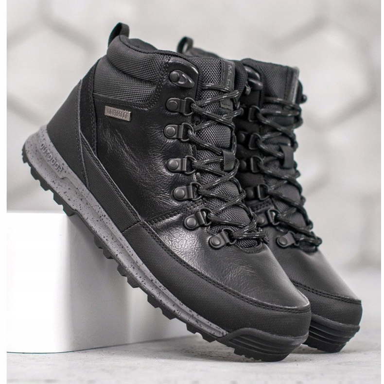 McKey Botas de cordones con piel de oveja negro 1