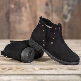 SHELOVET Botas con tachuelas negro verde 1 SHELOVET Botas con tachuelas negro verde 1