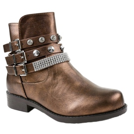 Botas marrones, ricamente decoradas LL179 marrón 1 Botas marrones, ricamente decoradas LL179 marrón 1