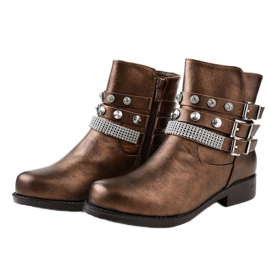 Botas marrones, ricamente decoradas LL179 marrón 2
